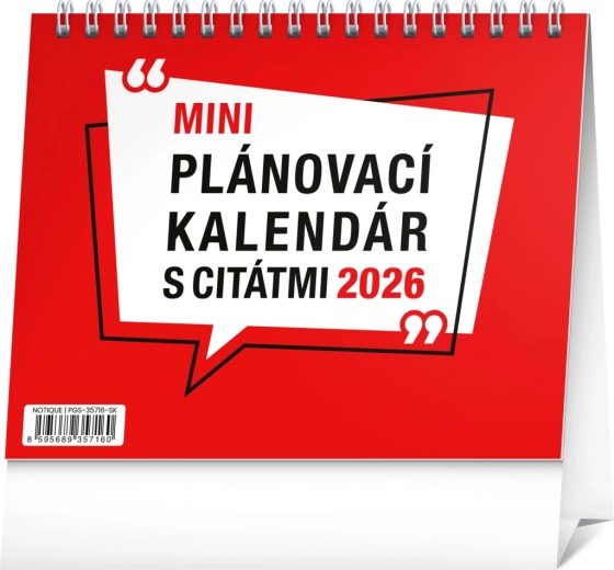 Planungstischkalender mit Zitaten 2026