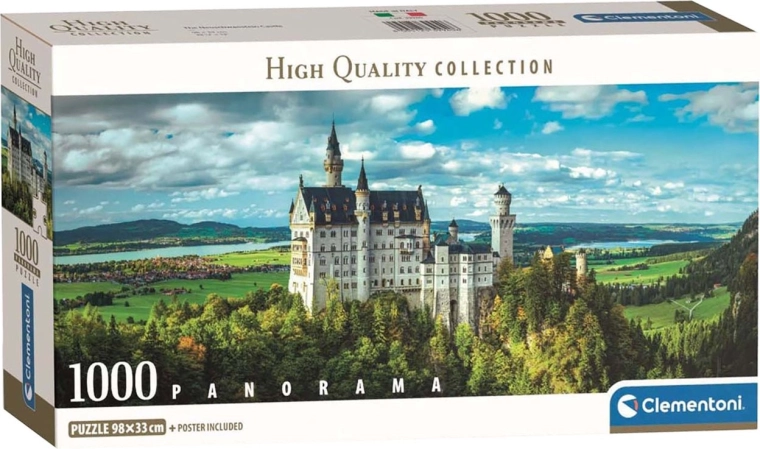 Panorama-Puzzle CLEMENTONI – Schloss Neuschwanstein, 1000 Teile