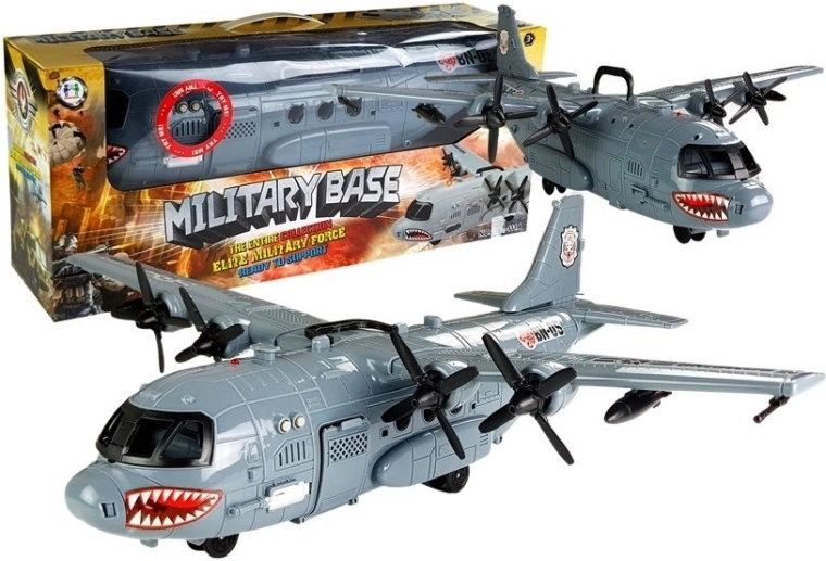 Militärflugzeug mit Licht- und Soundeffekten