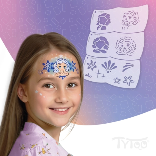 TyToo Mosaic Gesichtsmalvorlagen Eiskönigin – 3 Stück