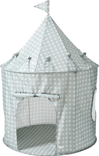 3 Sprouts Kinderzelt recycled gingham blue