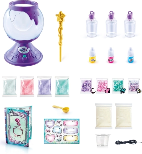 Goldener Zauberstab und Fläschchen zum Umhängen