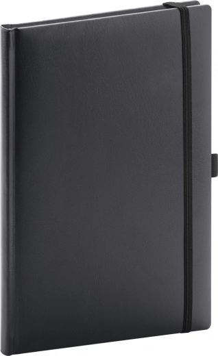 Gepunktetes Notizbuch NOTIQUE Balacron Schwarz 15 x 21 cm