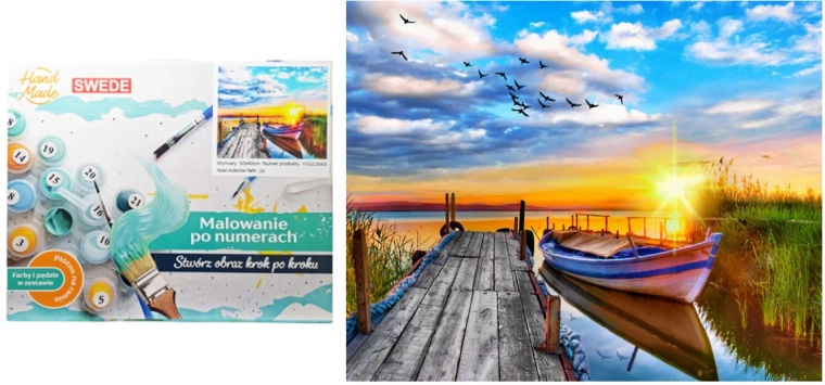 Malen nach Zahlen „Abend am See“