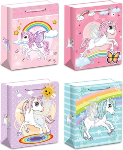 Geschenktasche für Kinder mit Einhorn, Größe L
