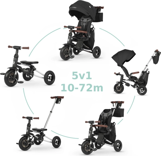 Qplay Dreirad Nova Deluxe 5in1 schwarz