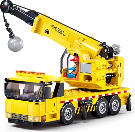 Sluban Town Autokran mit Abrisskugel Bausteinset