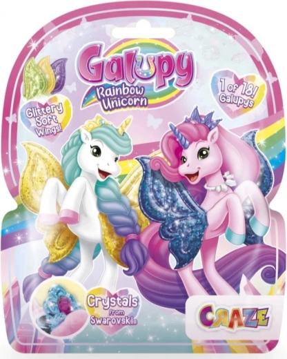 Galupy Rainbow Unicorn Sammelfigur Einhorn mit Flügeln und Swarovski Kristall