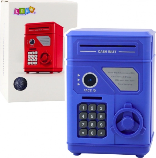 Elektronischer Tresor-Spardose für Kinder, blau
