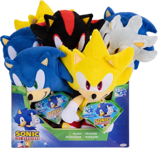 Sonic the Hedgehog Plüschfigur 23 cm (Wave 14, verschiedene Varianten) – 1 Stück