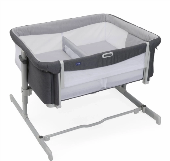 Chicco Next2Me Twins Beistellbett für Zwillinge – Magnet Grey