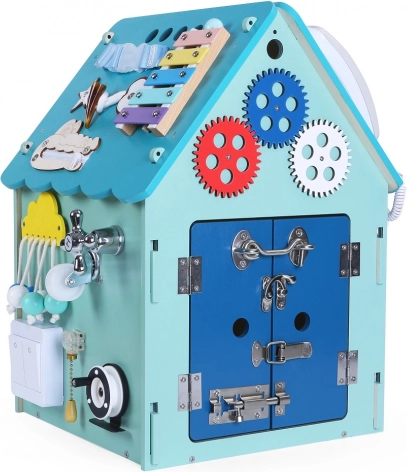 Activity-Board Häuschen für Kinder 2Kids Toys – Blau