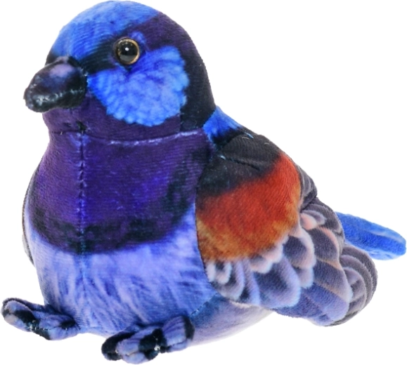 Stehender Plüschvogel Blauelster