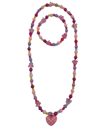 Schmuckset „Blümchen“ mit Herzanhänger