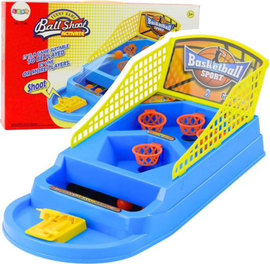 Familienspiel Geschicklichkeitsspiel Mini-Basketball mit Ballwerfer
