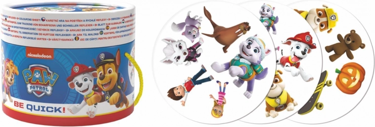 Aufmerksamskeit-Kartenspiel PAW PATROL im Papptubus
