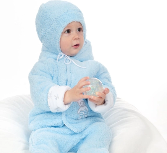 Kapuze mit Öhrchen und warme Fäustlinge