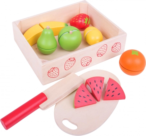 BIGJIGS TOYS Schneideobst aus Holz in der Box