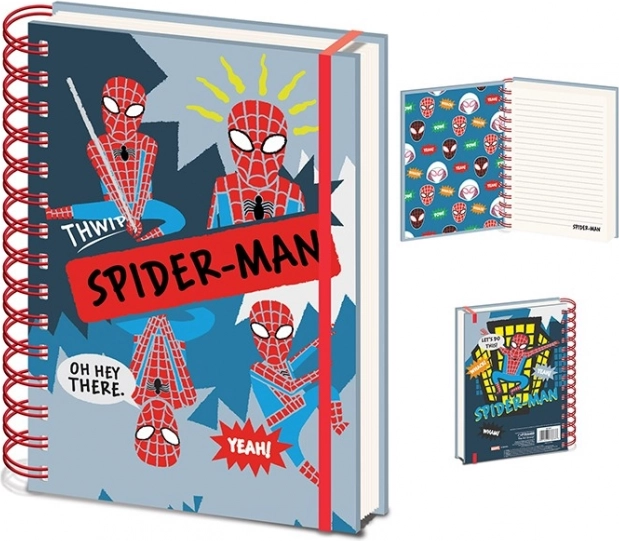 A5 Block mit Ringbindung Spiderman Sketch