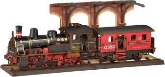 3D Holzpuzzle Vintage Dampflokomotive