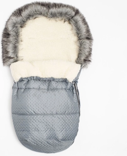 Winter-Fußsack mit Wolle New Baby Lux Wool, graphit