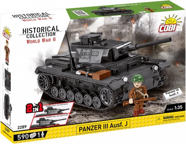 COBI Konstruktionsspielzeug Historical Collection WWII Panzer III Ausf. J – 590 Teile