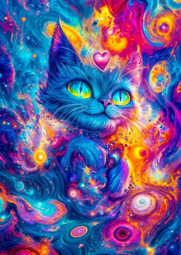 Enjoy Puzzle Kosmische Katze 1000 Teile