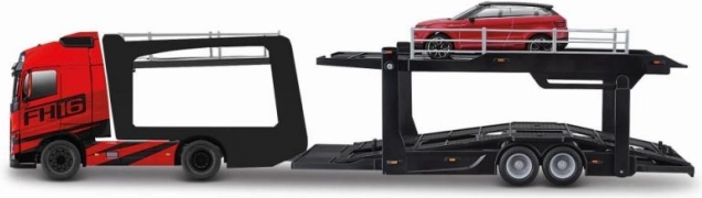 Bburago Street Fire Lkw mit Auflieger Volvo FH16 und Land Rover LRX Concept 1:43