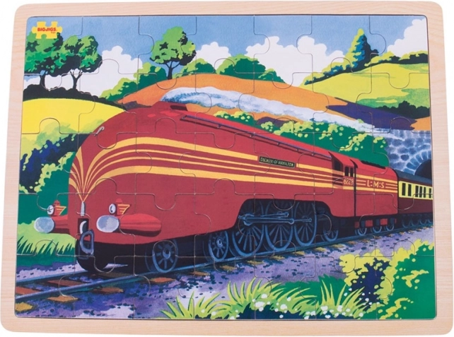 Holzpuzzle Historischer Zug Herzogin von Hamilton 35 Teile