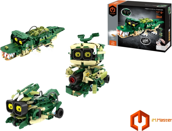 iM.Master Baukasten Roboter-Krokodil 3-in-1 RC mit Fernbedienung