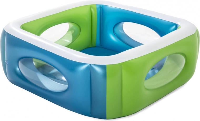 Aufblasbarer Pool mit Fenstern für Kinder - 168 cm x 168 cm x 56 cm