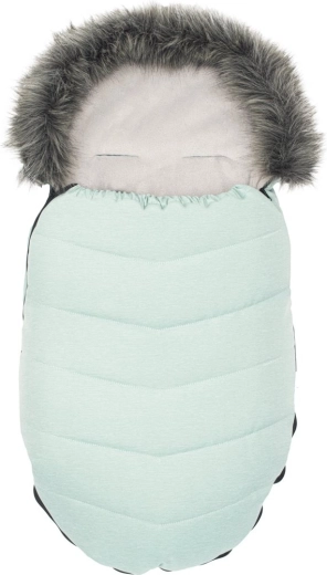Kinder-Fußsack mit Fell NEW BABY, hellgrau