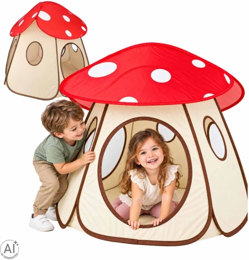 Zusammenklappbares Kinderzelt Fliegenpilz