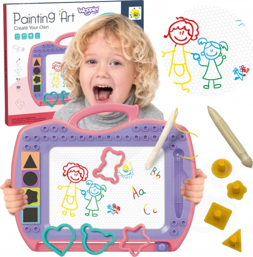 Woopie magnetische Zeichentafel mit Stempeln und Schablonen