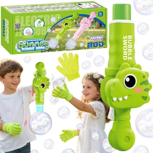 Woopie Dinosaurier-Seifenblasenpistole mit Rauchblasen, wiederaufladbar
