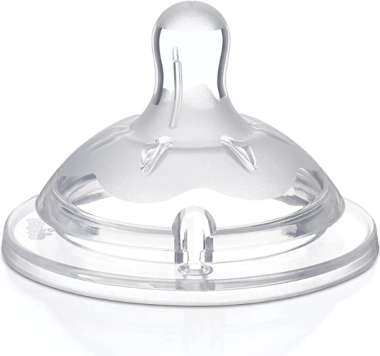 Chicco Sauger Natural Feeling, Silikon, einstellbarer Durchfluss, 4M+, 2 Stk.