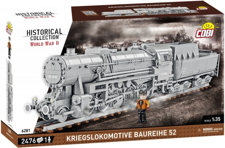 Cobi 6281 Zweiter Weltkrieg 1:35 Dampflokomotive Kriegslokomotive Baureihe 52 mit Tender