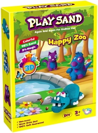 Sensorischer 3D Kinetiksand – Tiere, Set für kreatives Spielen