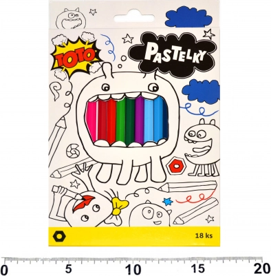 Sechseckige Buntstifte 18 Stk.