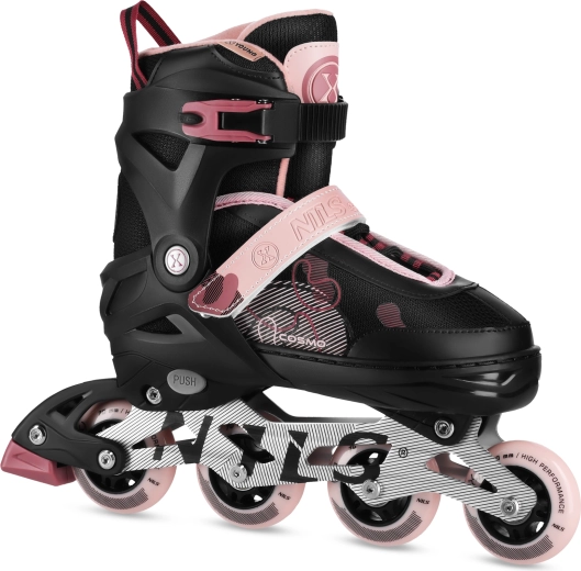 NILS Extreme Inlineskates Rosa für Kinder, verstellbar – M (34–37)