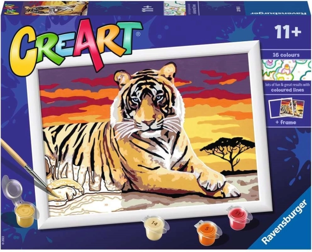 Malen nach Zahlen Majestätischer Tiger 24x18 cm
