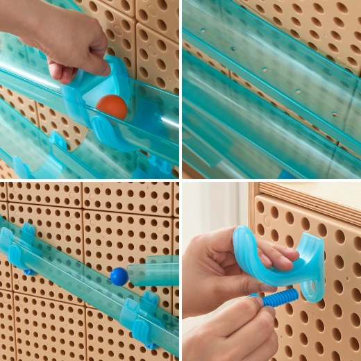 Modulare Clips und transparente Teile für schnelle Umbauten