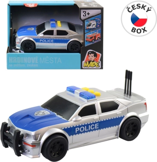 Polizeiauto mit Batterien, Licht und Sound