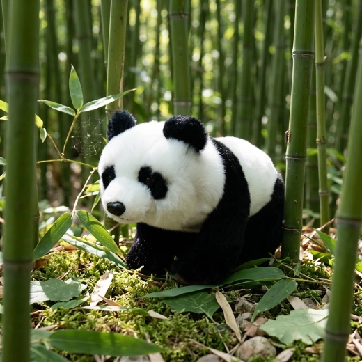 Realistisches Aussehen des Pandas