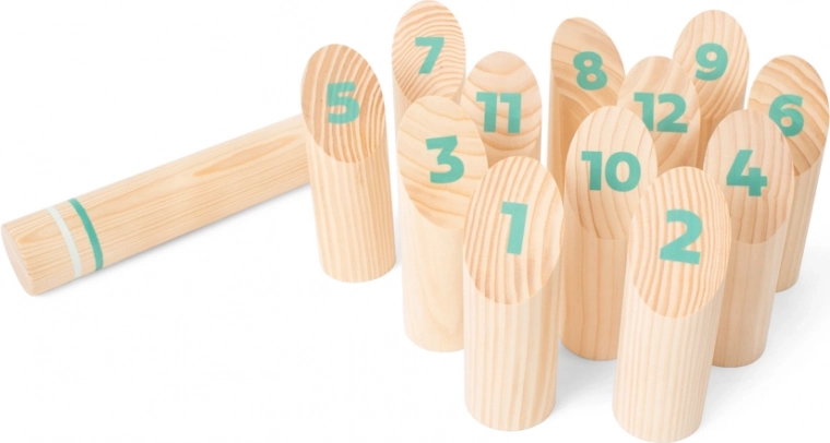 Finnisches Wurfspiel Mölkky – hölzernes Outdoor-Familienspiel