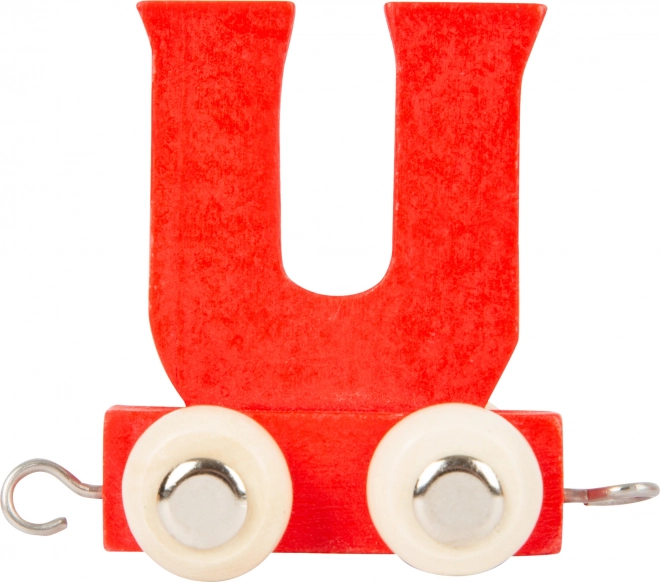 small foot Holz-Zug – Buchstabe U, bunter Waggon