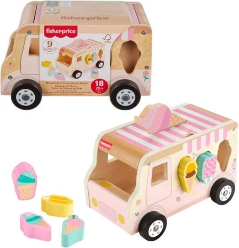 Holzauto mit Eis - Sortierform