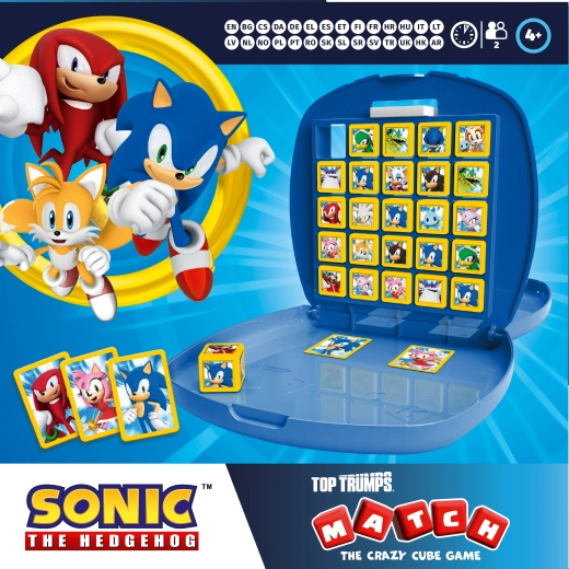 Sonic Top Trumps Match – tragbares Logikspiel für Kinder