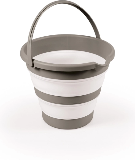 Faltbarer Badeeimer für Babys, grau, 31,5 × 31,5 × 25 cm