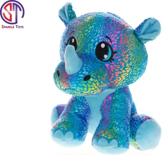Plüsch-Nashorn Star Sparkle 37 cm – blau